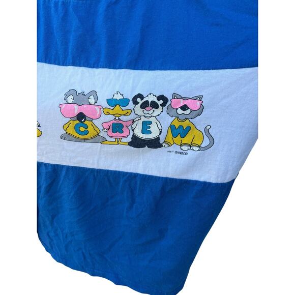 The Zoo Crew 86' Women's crop T-Shirt Animals Graphic Print Blue Size LARGE - Picture 4 of 11